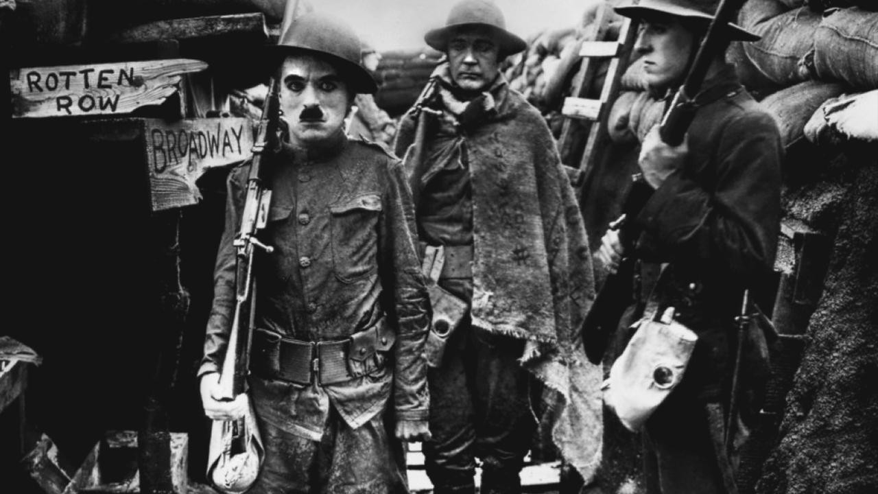 Filme: "Armas ao Ombro" (1918), Charlie Chaplin